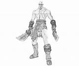 Kratos Mortal Sword Combat Coloring Pages sketch template