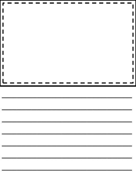 kindergarten lined writing paper kindergarten