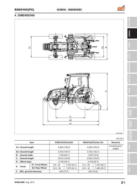 kioti rx tractor parts lookup diagrams