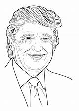 Trump Donald Coloring Pages Draw Drawing Step Printable Face Kids Politicians Print Color Book Pic Info Sketch Tutorials Learn Prints sketch template