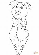 Coloring Sing Rosita Pig Pages sketch template