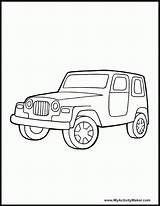 Jeep Coloring Pages Safari Color Drawing Wrangler Printable Army Military Clipart Transportation Colouring Outline Truck Classroom Teacher Getcolorings Getdrawings Explore sketch template