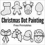 Dot Christmas Painting Printables Bingo Activities Worksheets Preschool Marker Coloring Pages Printable Do Kids Holiday Toddlers Kid Kindergarten Markers Activity sketch template