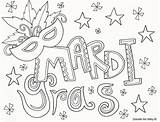 Mardi Doodle sketch template