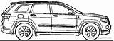 Jeep Cherokee Grand Suv Blueprints Car Blueprint Blueprintbox sketch template