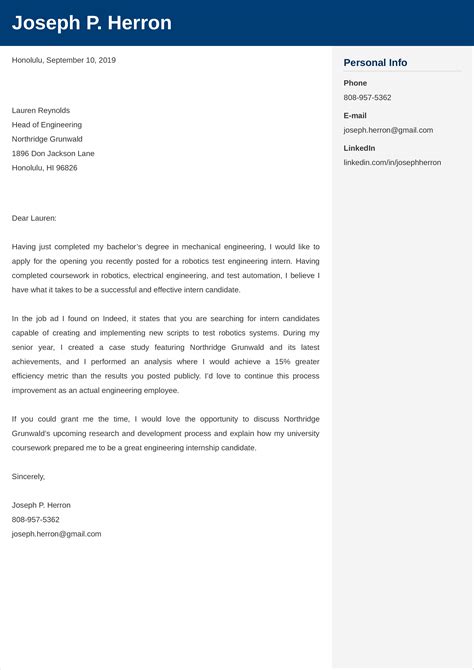 cover letter  electrical engineer cover letter  cover