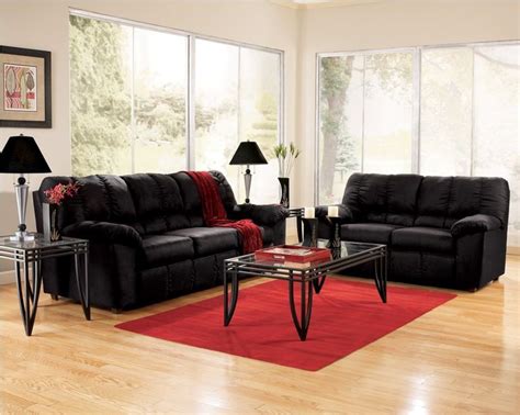 furniture cheap furniture black puffy sofa  red carpet  light