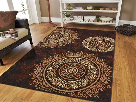 ctemporary area rugs large  floor rugs brown black walmartcom