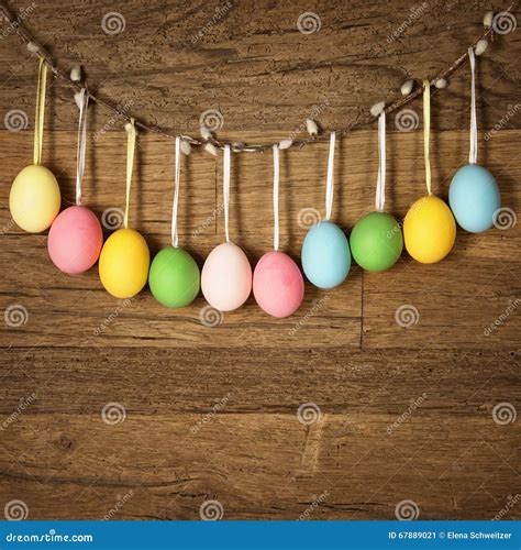 easter eggs hanging stock image image  copy background