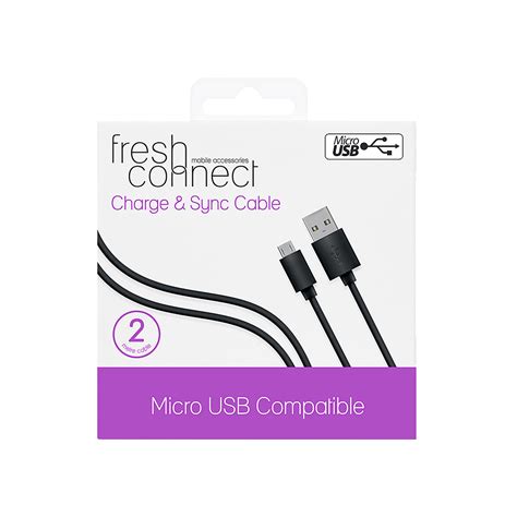 buy fresh connect micro usb cable  black game