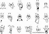 Expressions Emotion Doodles Mouths Gesichter Gesicht Malen Facials Cheerful Smiley Visi Karikaturen Surprised Occhi Viso Emoticon 방문하기 Contour Expresiones Facce sketch template