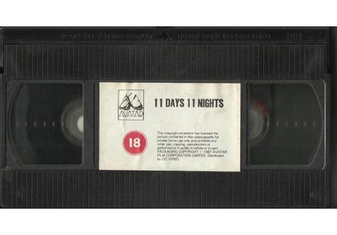 11 Days 11 Nights On Avatar United Kingdom Vhs Videotape