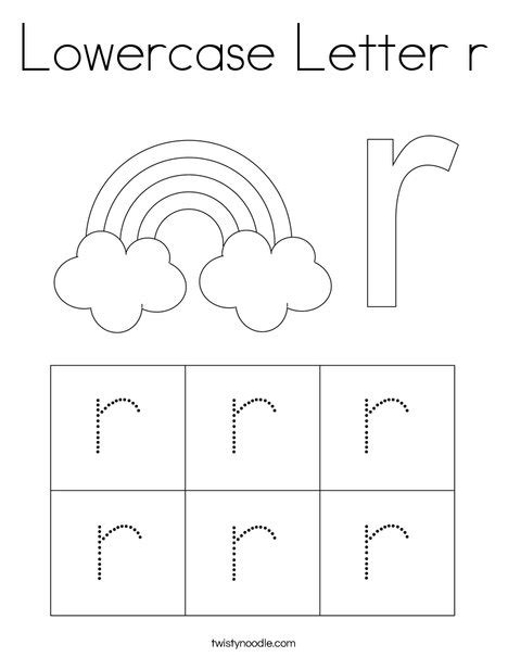lowercase letter  coloring page twisty noodle