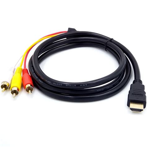 hot selling   hdmi  rca cable hdmi male  rca av composite male mm connector adapter