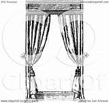 Window Curtains Vintage Clipart Royalty Illustration Prawny Vector Background sketch template