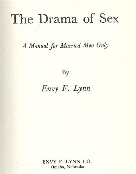 The Drama Of Sex Envy F Lynn