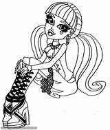 Coloring Draculaura Monster High Pages Popular sketch template