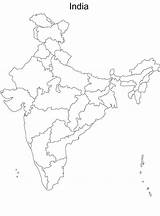 Map Without India Names Political States Outline Blank sketch template