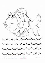 Fish Coloring Smiling Worksheet Letter sketch template