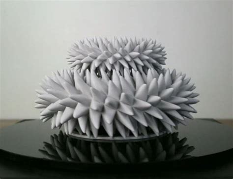 printed sculptures bloom   strobe light sculptures art colossal art
