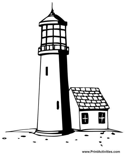 lighthouse coloring page