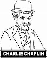 Coloring Actors Pages Topcoloringpages Charlie Chaplin Sheets sketch template