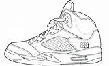 Jordan Coloring Pages Air Shoes Drawing Jordans Shoe Sneakers Retro Nike Basketball Michael Sneaker Printable Drawings Sheets Kids Template Color sketch template