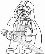 Wars Star Coloring Pages Lego Vader Darth Part sketch template