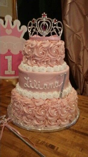 sam s club three tiered cake white with pink buttercream rosettes and