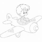 Pilot Airplane Coloring Pages Surfnetkids sketch template
