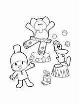 Pocoyo Coloring Pages Color Printable Kids sketch template