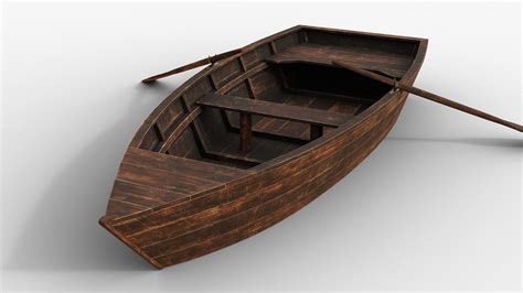 asset  wooden boat cgtrader