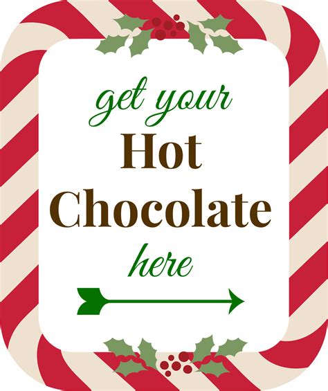 hot chocolate printables printable templates