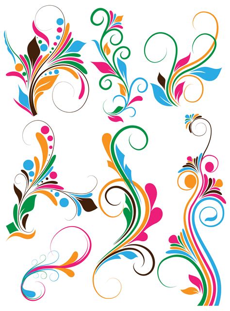 flourish swirls vectors brushes png shapes picture