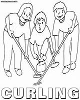 Curling Coloring Pages sketch template