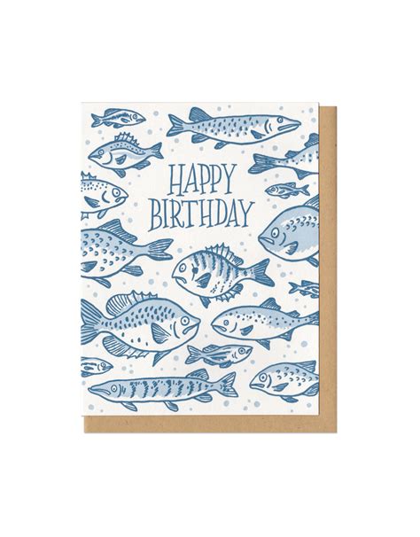 birthday fish greeting card home
