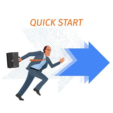 quick start  business  icon concept quick start  business vector linear illustration