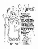 St Ambrose Coloring Abigail Pages Info Click Color sketch template