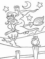 Halloween Witch Coloring Pages Printable Color Kids French Book Print Witches Sheets Colouring Numbers Printouts Getcoloringpages Funny Broom Worksheets Adult sketch template