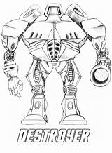 Robots Cyborgs Futuristic sketch template