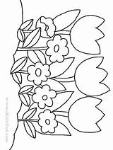 Coloring Pages Flower Flowers Kids sketch template