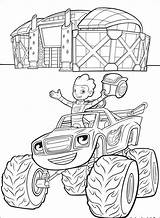 Blaze Coloring Monster Pages Truck Machines Choose Board sketch template