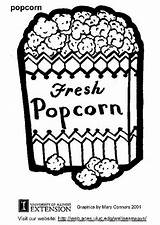 Popcorn Coloring Pages Sheet Clipart Printable Drawing Getdrawings Library Popular Coloringhome Line sketch template