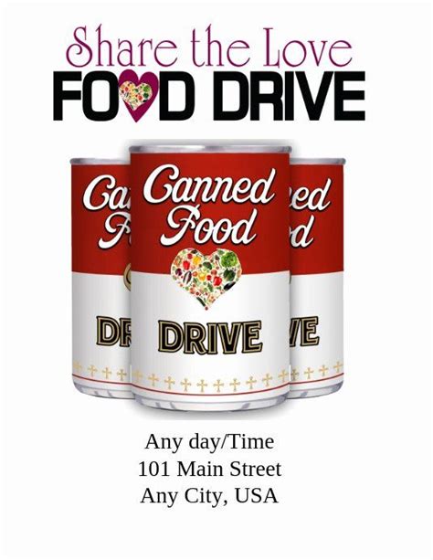 food drive flyer template word