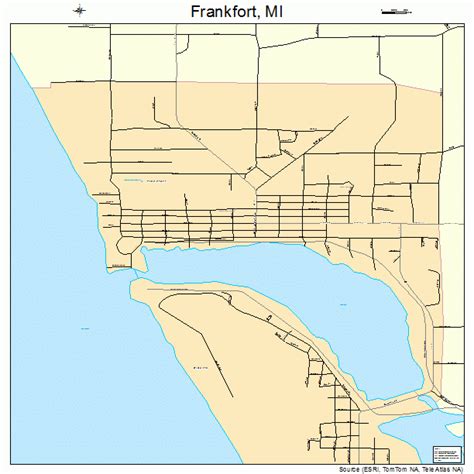 frankfort michigan street map