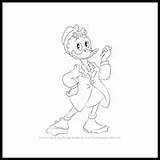 Ducktales Drawing Draw Lessons Cartoons Step Gladstone Gander Characters Tutorial sketch template