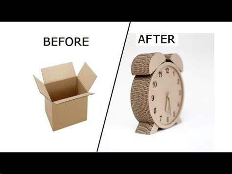 cardboard clock easy cardboard    youtube