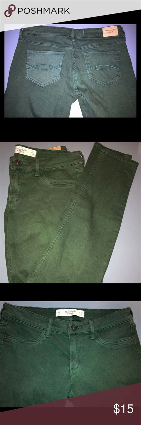 Abercrombie And Fitch Green Skinny Jeans Size 4 Green Skinny Jeans