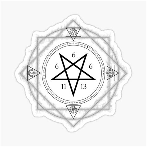 Inverted Pentagram 666 Rituals Sticker By Dwdesign3 Redbubble