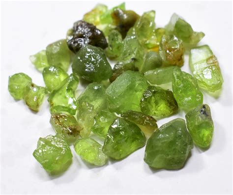 natural bright green peridot  carat energy stone raw crystal etsy